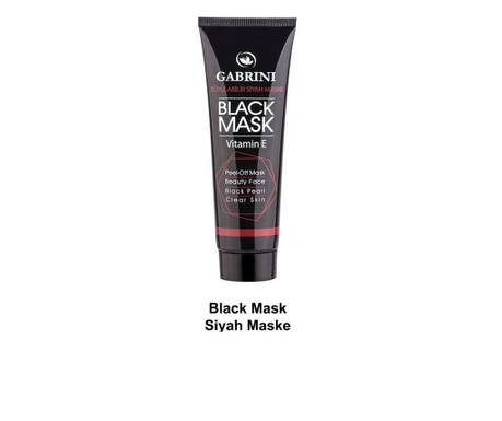 Masca neagra pentru puncte negre Gabrini cu Vitamina E, Black Mask, 80 ml