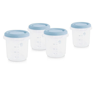 Set 4 Recipiente Plastic 250 ml Azure