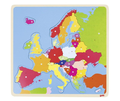 Puzzle din Lemn Harta Europei