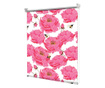 Roleta Art Shade tip Jaluzea cu Rulou si sistem inclus, Bujori roz cu albinute, Decoratiuni, Latime 95 cm x Inaltime 130 cm