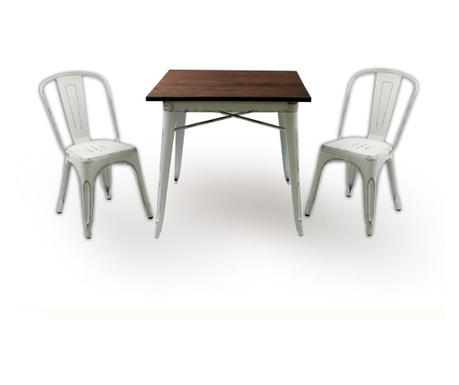 Бар маса Мебели Богдан модел 19-Kubo Wood BM, цвят: антично бял