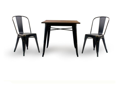 Бар маса Мебели Богдан модел 19-Kubo Wood BM, цвят: антично черен