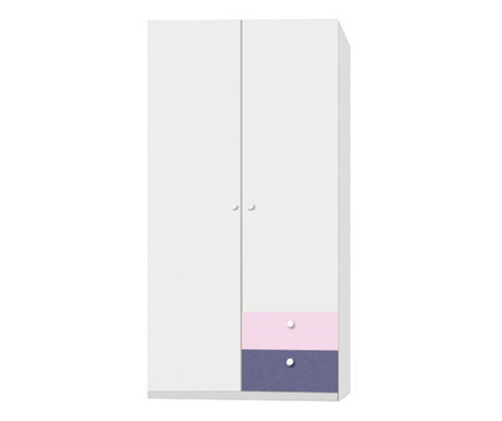 Dulap Alegria, 2SA, 200x100x50 cm, Violet / Lila Lara Modul, 2021, PAL, 100x50x200 cm, Roz + Violet