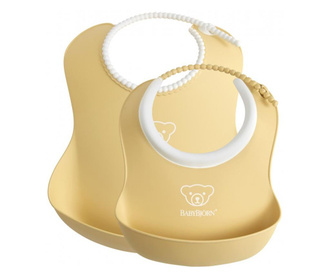 BabyBjorn Set 2 bavete – Baby Feeding Set Powder yellow