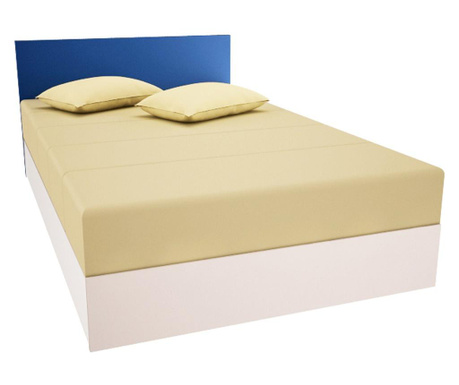 Детско легло Мебели Богдан модел Iko BM, за матрак 120/190, Синьо и бяло