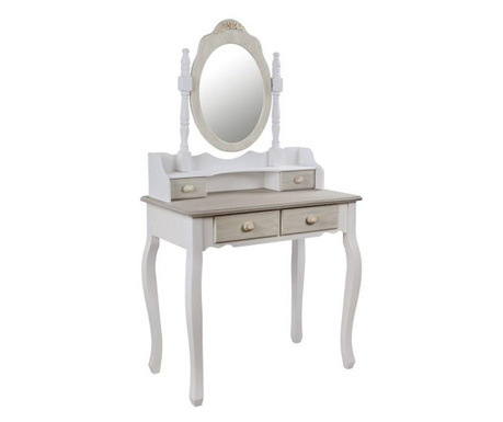 Тоалетка с огледало Мебели Богдан модел Melodi white - grey