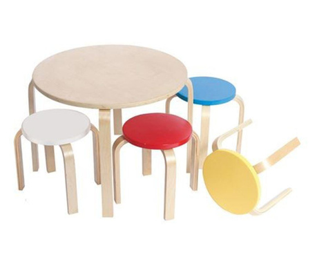 Сет детска маса с 4 стола Мебели Богдан Kids Fun