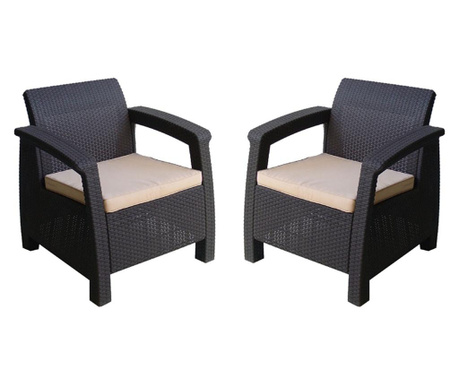Комплект 2 кресла с възглавници Мебели Богдан BM-16