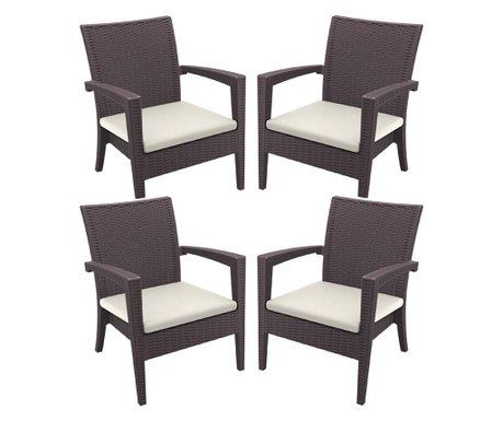Комплект 4 кресла с възглавници Мебели Богдан BM-21