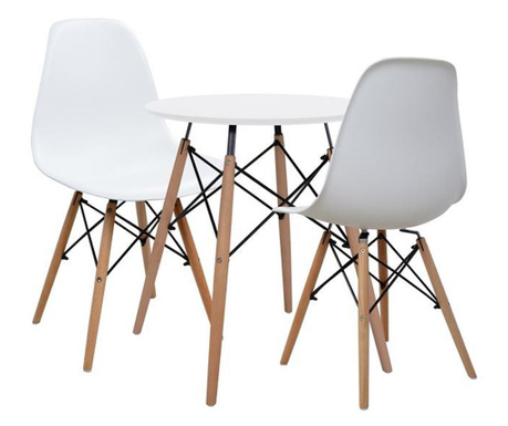 Сет маса Art ф60 с 2 стола Мебели Богдан модел Art uud - white