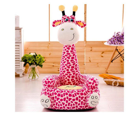 Детски плюшен фотьойл Smart Pink Giraffe