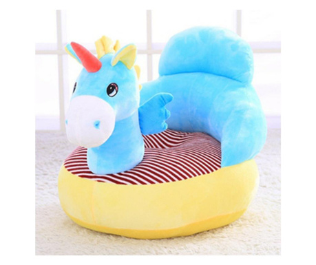 Детски плюшен фотьойл Smart Blue Unicorn
