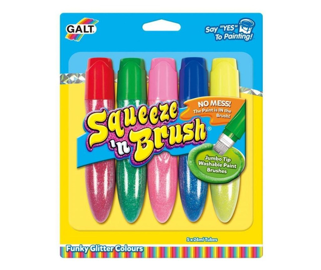 Squeeze'n Brush - 5 culori cu sclipici