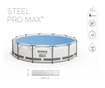 Piscina rotunda cu cadru metalic 488x122cm Bestway Steel Pro Max  BE5612Z, toate accesoriile incluse