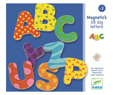 38 Litere magnetice colorate pentru copii