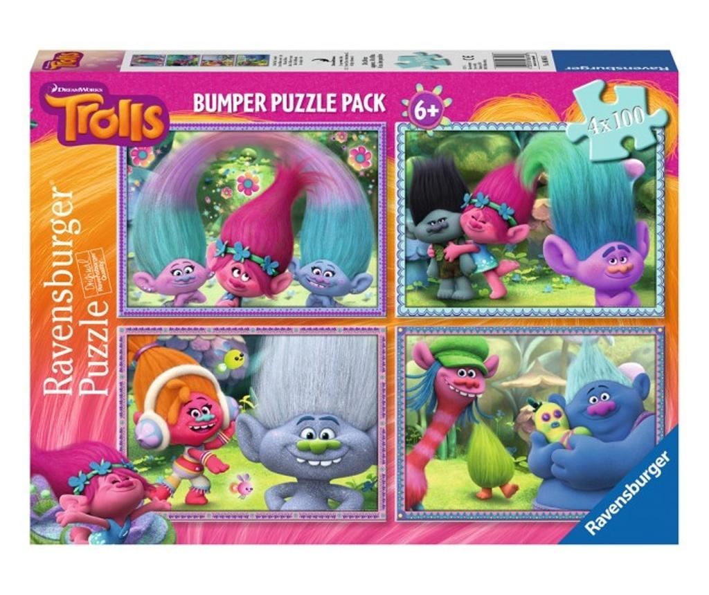 Puzzle Trolls, 4X100 Piese