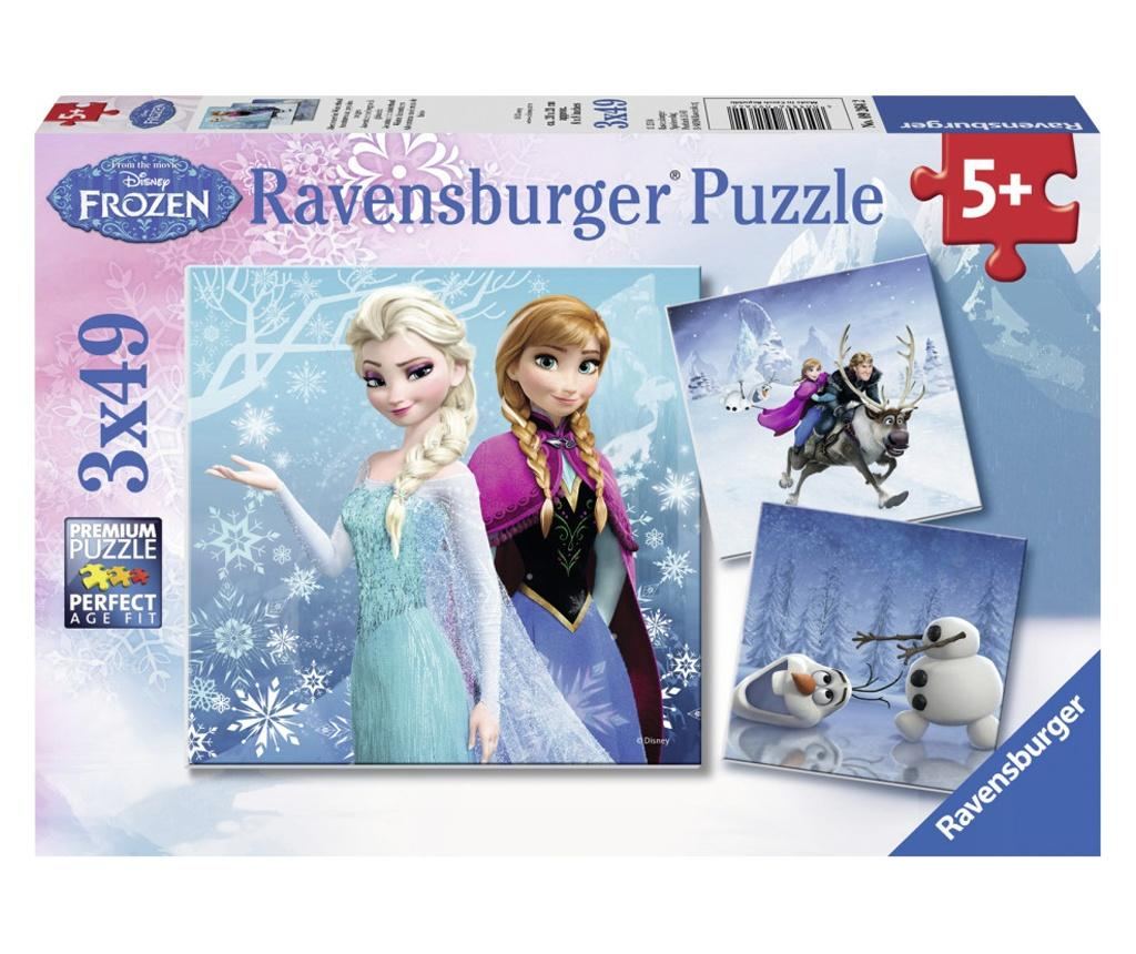 PUZZLE FROZEN, 3x49 PIESE
