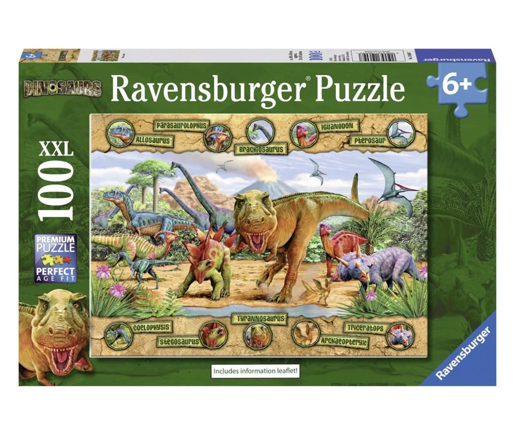 Puzzle dinozauri, 100 piese
