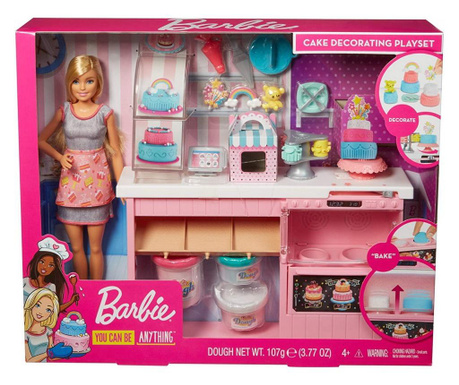 Barbie set atelier cofetarie si papusa