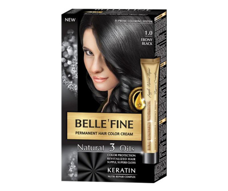 Крем-боя за коса Belle`Fine № 1.0 - абаносово-черно