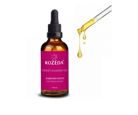 ROZEDA - Бадемово масло - студено пресовано, 100% чисто и натурално, 50 ml