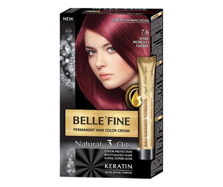 Крем-боя за коса Belle`Fine № 7.6 - вишнево-червен