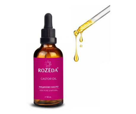 ROZEDA - Рициново масло - студено-пресовано, 100% чисто и натурално, 50 ml
