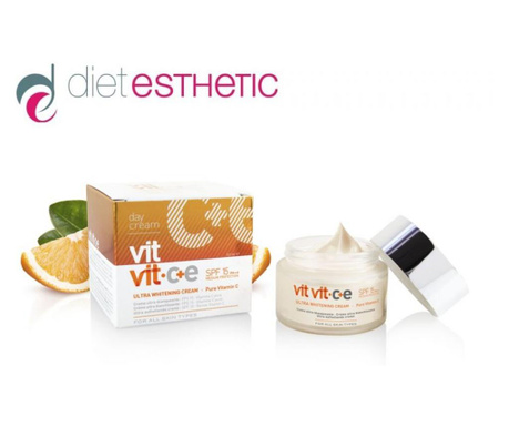 VIT VIT C+E SPF 15 - ултра избелващ дневен крем за лице Diet Esthetic, 50 ml