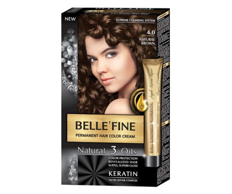 Крем-боя за коса Belle`Fine № 4.0 - натурално-кафяв