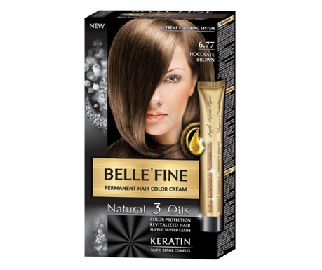 Крем-боя за коса Belle`Fine № 6.77 - шоколадово-кафяв
