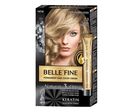 Крем-боя за коса Belle`Fine № 7.3 - топъл лешник