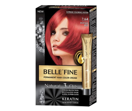 Крем-боя за коса Belle`Fine № 7.64 - наситено ярко-червен