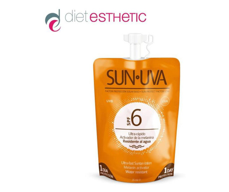 SUN UVA SPF-6 - слънцезащитен мини-лосион за тяло, меланин-активатор, с нисък защитен фактор, 35 ml