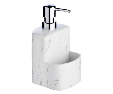 Dispenser pentru sapun lichid Wenko, Festival, ceramica, 380 ml, alb