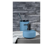 Suport pentru periute de dinti Wenko, Avellino, ceramica, 8x8x10 cm, albastru/negru
