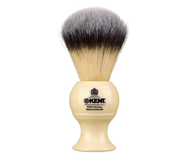 Четка за бръснене KENT Medium Synthetic, BK8S, дръжка цвят "слонова кост"
