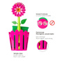 Set 3 accesorii pentru bucatarie Flower Power Pink