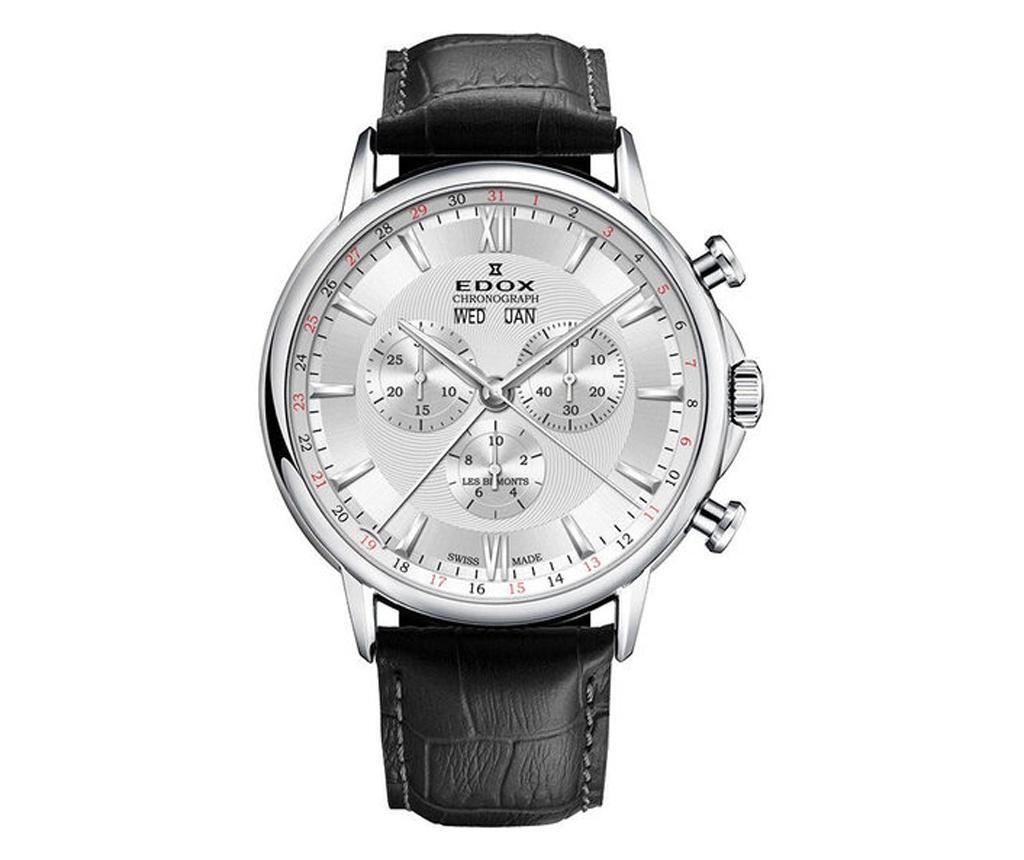 Ceas barbatesc Edox 10501-3-AIN, Quartz, 42mm, 3ATM, Argintiu 42