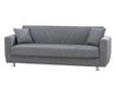 Canapea extensibila ernest,3 locuri,material textil,gri,lada depozitare