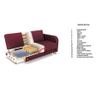 Canapea extensibila ernest,3 locuri,material textil,gri,lada depozitare