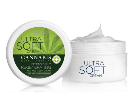 Crema pentru fata si corp, Inelia, Ultra Soft, Cannabis, 200ml