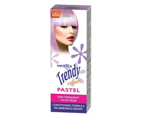 Vopsea de par semipermanenta, Trendy Cream Pastel, Venita, Nr. 42, Lavender dream