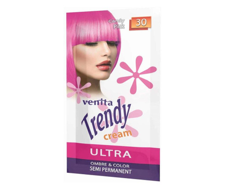 Sampon Colorant si Nuantator, Trendy Cream, Venita, NR.30 - Candy Pink, 35g