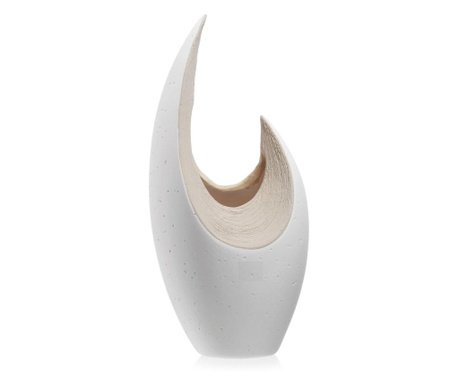 Vaza Burkina Home Decor, Holly, ceramica, 44x20x20 cm, alb/crem