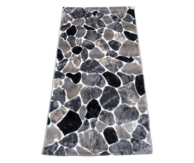 Килим Silver 603X, 80x125 см, 30% полиестер , височина плюс 9 мм, тегло 1800g / кв.м, сиви петна