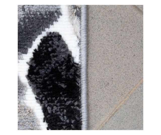 Килим Silver 603X, 80x125 см, 30% полиестер , височина плюс 9 мм, тегло 1800g / кв.м, сиви петна