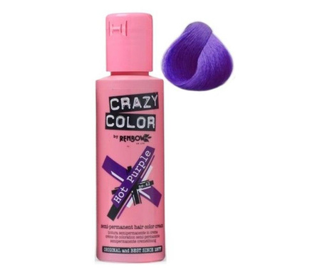 Crazy Color vopsea nuantatoare semipermanenta 100 ml -  hot purple  nr.62