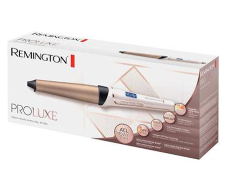 Ondulator Remington PROluxe CI91X1, Invelis Grip-Tech, OPTIheat, 210°, 10 setari de temperatura, Functie PRO+, 25-38 mm, Auriu