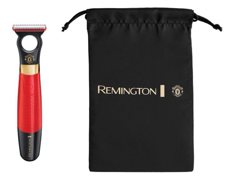 Aparat de ras si tuns barba Remington MB055 Durable Manchester United, , Wet & Dry, Lama 35 mm, Piepteni atasabili, Rosu/ Negru
