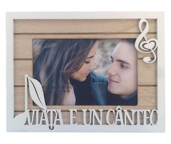 Rama foto cu note muzicale  21x16 cm